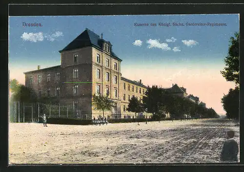 AK Dresden-Neustadt, Kaserne des Königl. Sächs. Gardereiter-Regiments