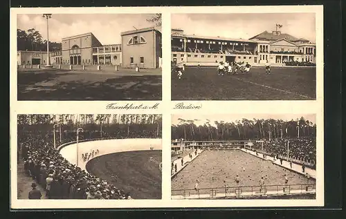 AK Frankfurt-Niederrad, Stadion, Schwimmbecken, Fussball, Radbahn