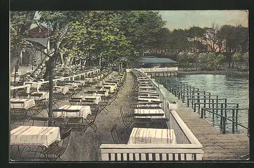 AK Berlin-Zehlendorf, Restaurant  Alte Fischerhütte  am Schlachtensee