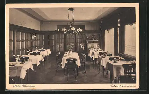 AK Berlin-Kreuzberg, Speisesaal des Hotel Wartburg in der Anhalterstr. 13