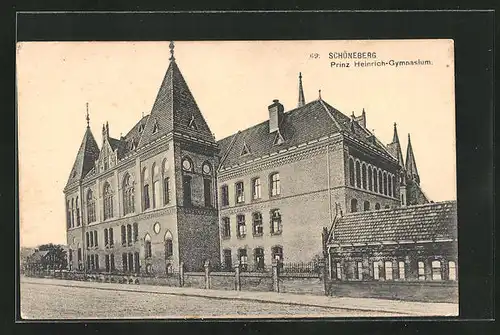 AK Berlin-Schöneberg, Partie am Prinz Heinrich-Gymnasium