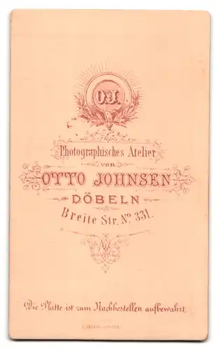 Fotografie Otto Johnsen, Döbeln, Breite Strasse 331, Brustportrait ältere Dame im Kleid mit Haube