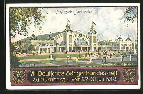 AK Nürnberg, VIII Deutsches Sängerbund Fest 1912, Sängerhalle