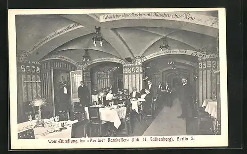 AK Berlin, Gasthaus Berliner Ratskeller in der Königstrasse