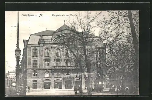 AK Frankfurt-Nordend, Partie am Haus des Kaufmännischen Vereins