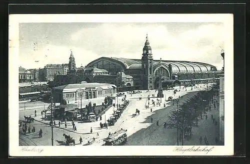 AK Hamburg-St.Georg, Hauptbahnhof am Glockengiesserwall
