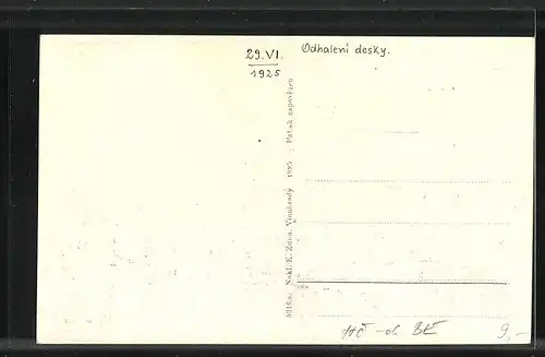 AK Liten, Kostelni námesti za dob pobytu Svatopluka Cecha v Litni kol. r. 1855