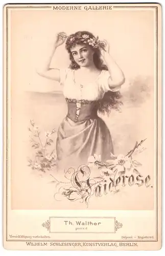 Fotografie Wilhelm Schlesinger, Berlin, Gemälde Heiderose nach Th. Walther