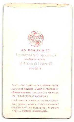 Fotografie Ad. Braun & Cie, Paris, 3, Boulevard des Capucines, Portrait junger Herr in Tracht