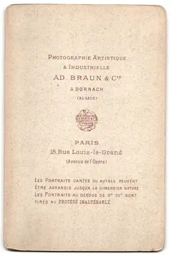 Fotografie Ad. Braun & Cie, Paris, 18, Rue Louis-le-Grand, Portrait zwei kleine Mädchen in hübschen Kleidern