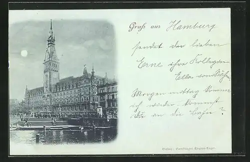 Mondschein-AK Hamburg, Rathaus