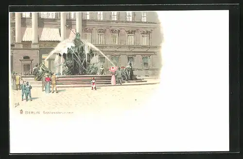 Künstler-AK Berlin, Schlossbrunnen