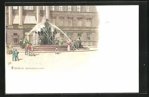 Künstler-AK Berlin, Schlossbrunnen