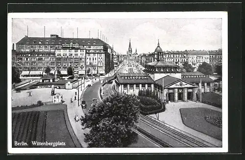 AK Berlin-Schöneberg, Wittenbergplatz mit U-Bahnhof