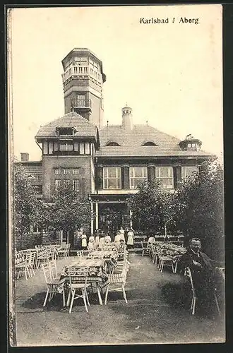 AK Karlsbad, Gasthaus auf dem Aberg