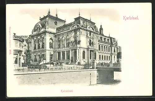 AK Karlsbad, Kaiserbad im Sonnenschein