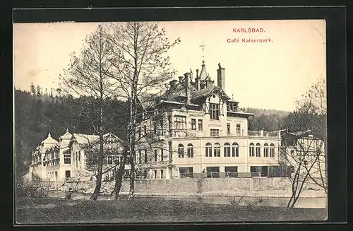 AK Karlsbad, Cafe Kaiserpark