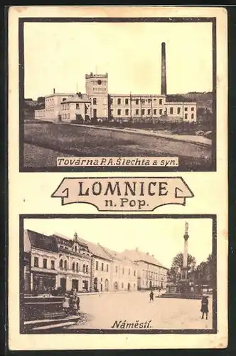 AK Lomnice, Tovarna P.A. Siechta a. syn., Namesti