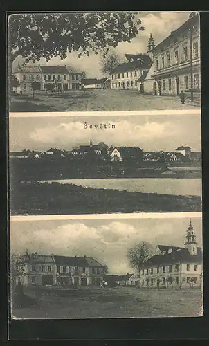 AK Budweis / Ceske Budejovice, Sevetin, verschiedene Stadtansichten