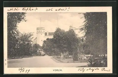 AK Vorlik, Schloss mit Garten