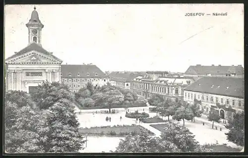 AK Josefstadt / Josefov / Jaromer, Namesti, Hauptplatz aus der Vogelschau