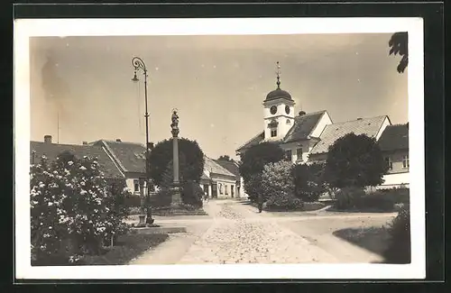 AK Solnice, Strasse an der Kirche