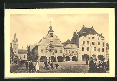 AK Dvur Karlove, Namesti, Strasse am Marktplatz