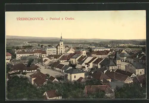 AK Trebechovice, Pohles s Orebu, Teilansicht der Stadt