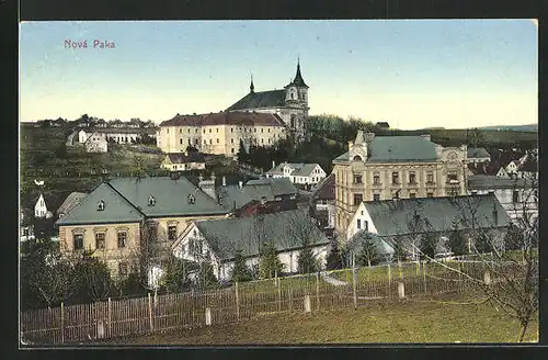 AK Nova Paka, Teilansicht mit Kirche