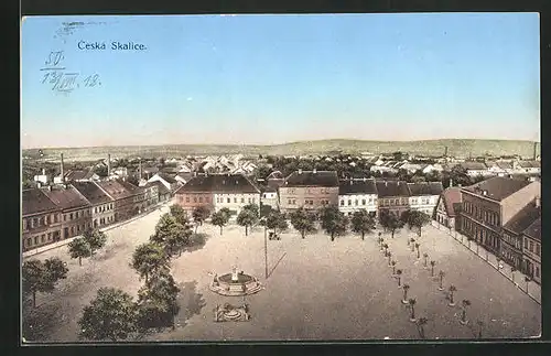 AK Ceská Skalice, Blick auf den Marktplatz