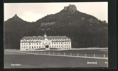 AK Dittersbach / Jetrichovice, Blick auf das Jugendheim