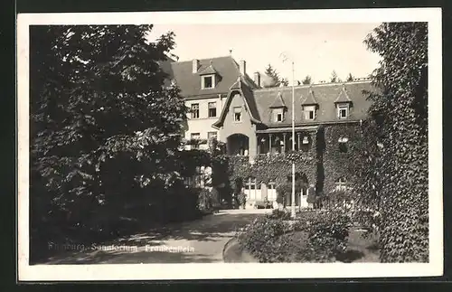 AK Rumburg / Rumburk, am Sanatorium Frankenstein