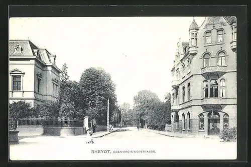 AK Rheydt, Odenkirchenerstrasse im Sonnenschein