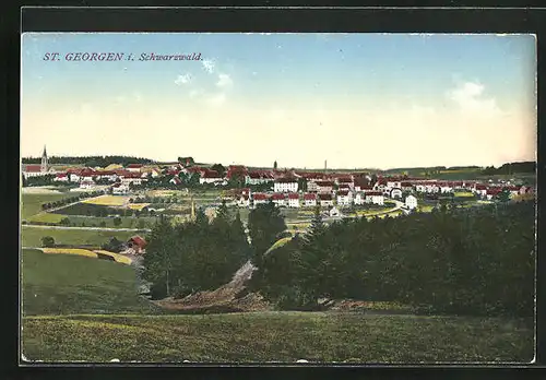 AK St. Georgen / Schwarzwald, Gesamtansicht