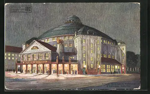 Künstler-AK Dresden-Neustadt, Zirkus Sarrasani, Eröffnung 1912