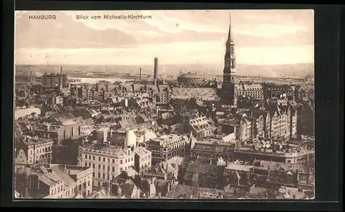 AK Hamburg-Neustadt, Blick vom Michaelis-Kirchturm