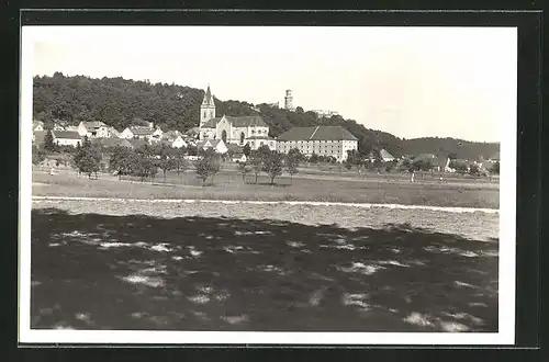 AK Hluboka nad Vltavou, Panorama mit Kirche