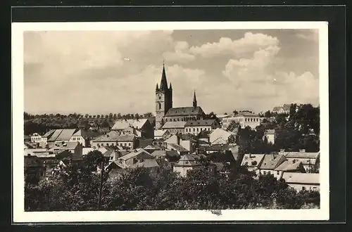 AK Tachov, Teilansicht mit Kirche