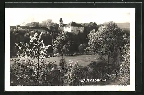 AK Hruby Rohozec, Ortsansicht mit Schloss