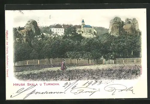 AK Turnau / Turnov, Schloss Hruba Skala