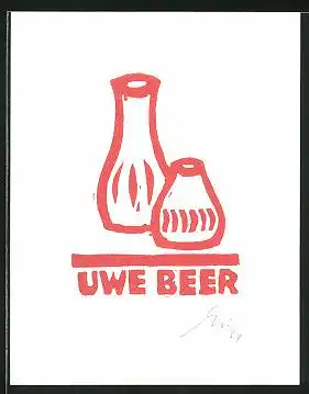 Exlibris Uwe Beer, Gefässe in verschiedenen Varianten