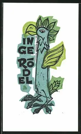 Exlibris Inge Rödel, Kakadu