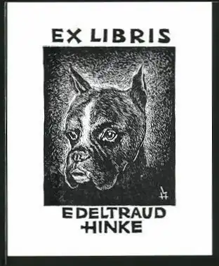 Exlibris Edeltraud Hinke, Bulldogge