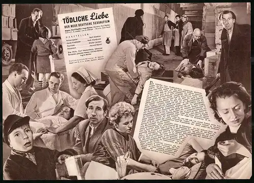 Filmprogramm IFB Nr. 1877, Tödliche Liebe, Rolf Moebius, Ruth Hambrock, Regie: Paul Pfeiffer, Fred Barius