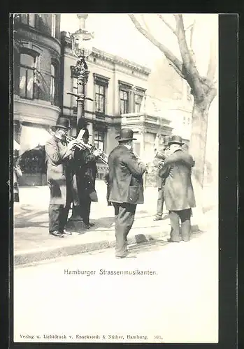 AK Hamburg, Strassenmusikanten auf Strasse