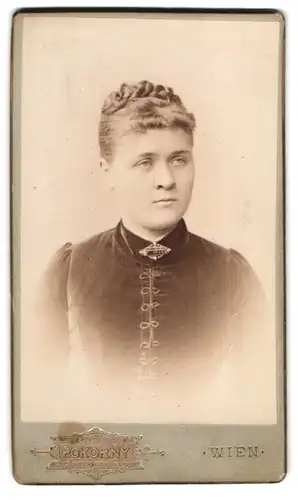 Fotografie Pokorny, Wien, Graben 17, Portrait junge Dame mit hochgestecktem Haar