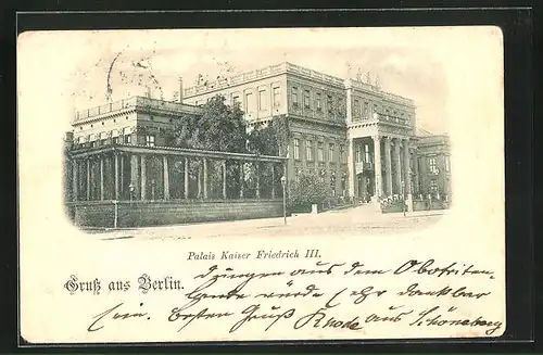 AK Berlin, Palais Kaiser Friedrich III.