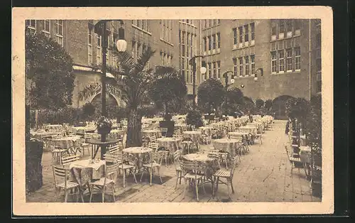 AK Berlin-Tiergarten, Restaurant Rheingold mit Terrasse