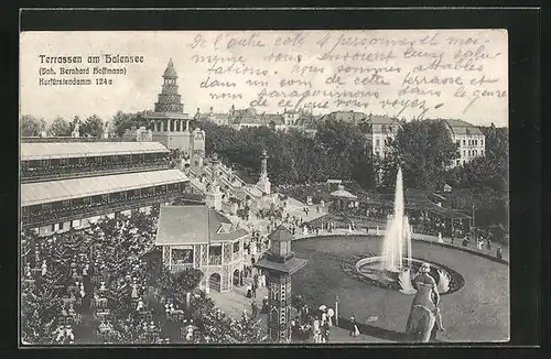 AK Berlin-Halensee, Gasthaus Terrassen am Halensee, Kurfürstendamm 124 a