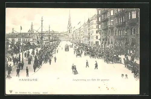 AK Hamburg-Neustadt, Jungfernstieg vom Cafe Ott gesehen